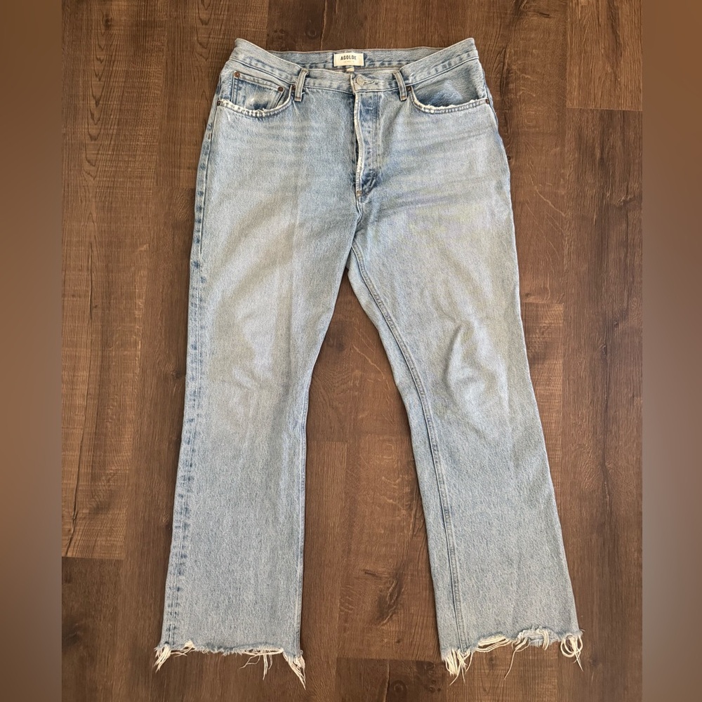 AGOLDE Frayed Denim Jeans